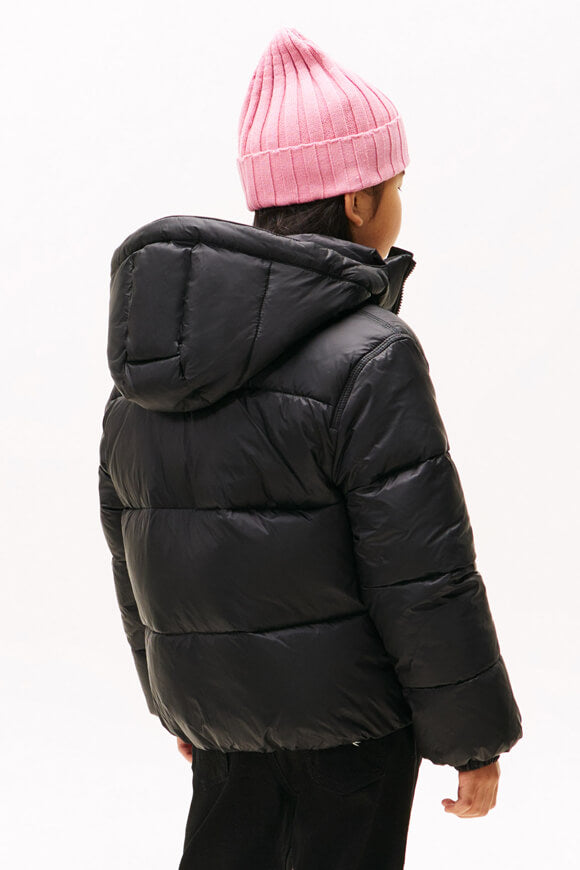 Quilted jacket with a shiny effect - Black