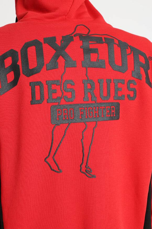 Kapuzensweatjacke - Red + Black