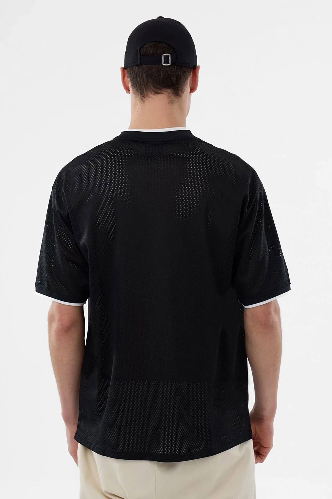 Mesh Oversize T-Shirt - Black