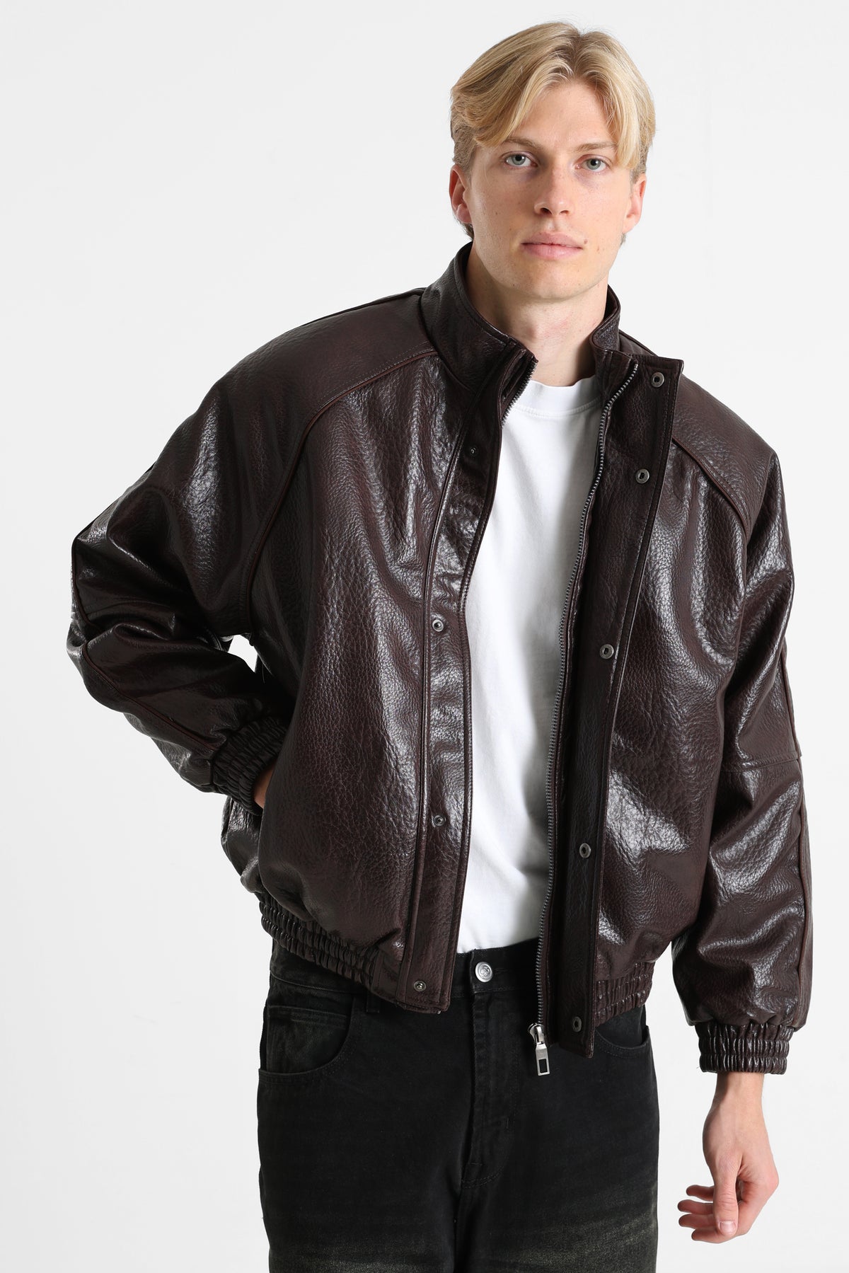 Kunstlederjacke - Brown