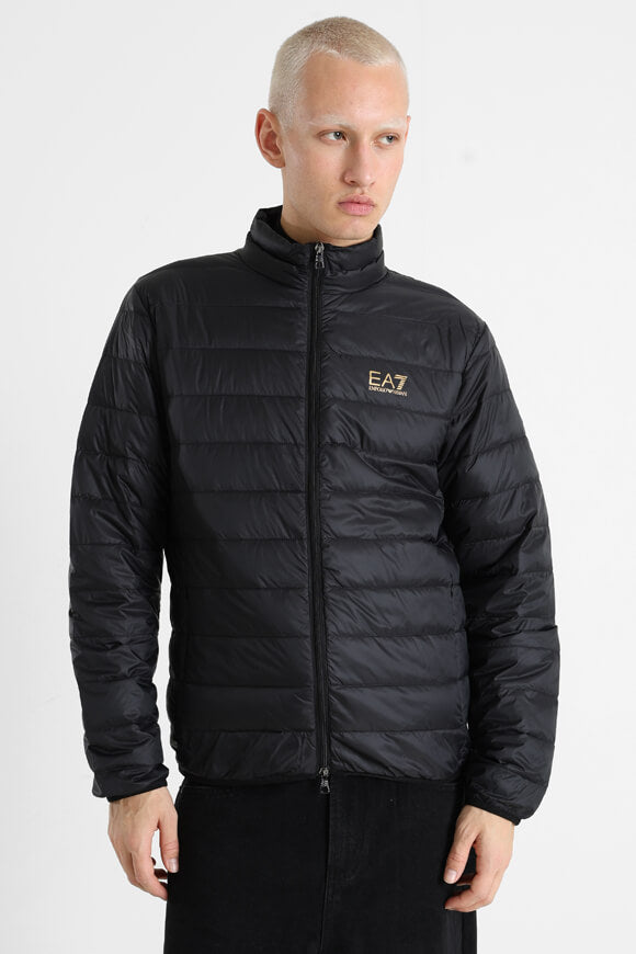 Lightweight puffer down jacket - Black + Gold