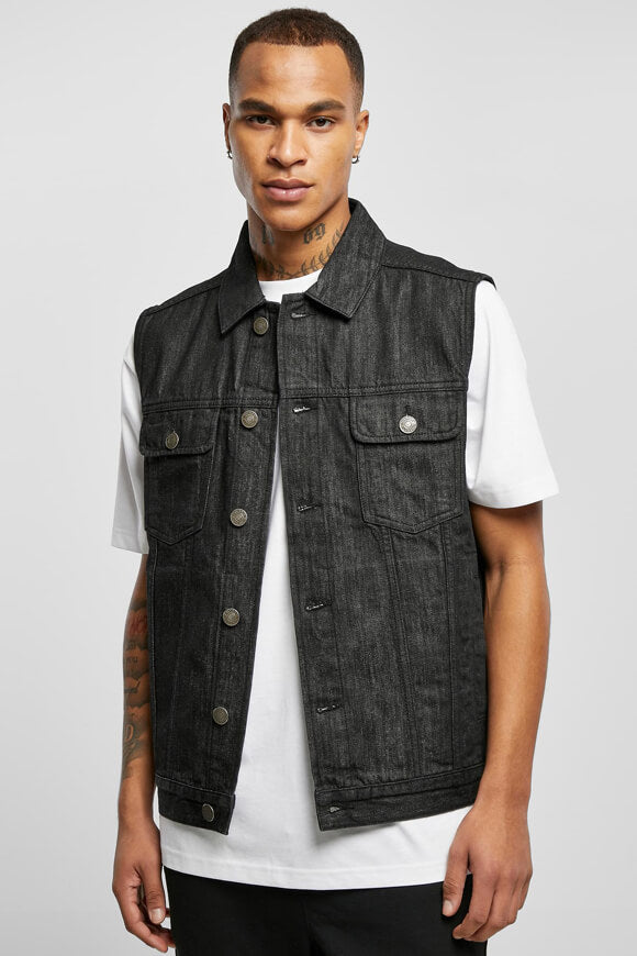 Denim gilet - Black washed