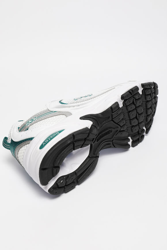 MR530 Sneaker - White + Forest Green