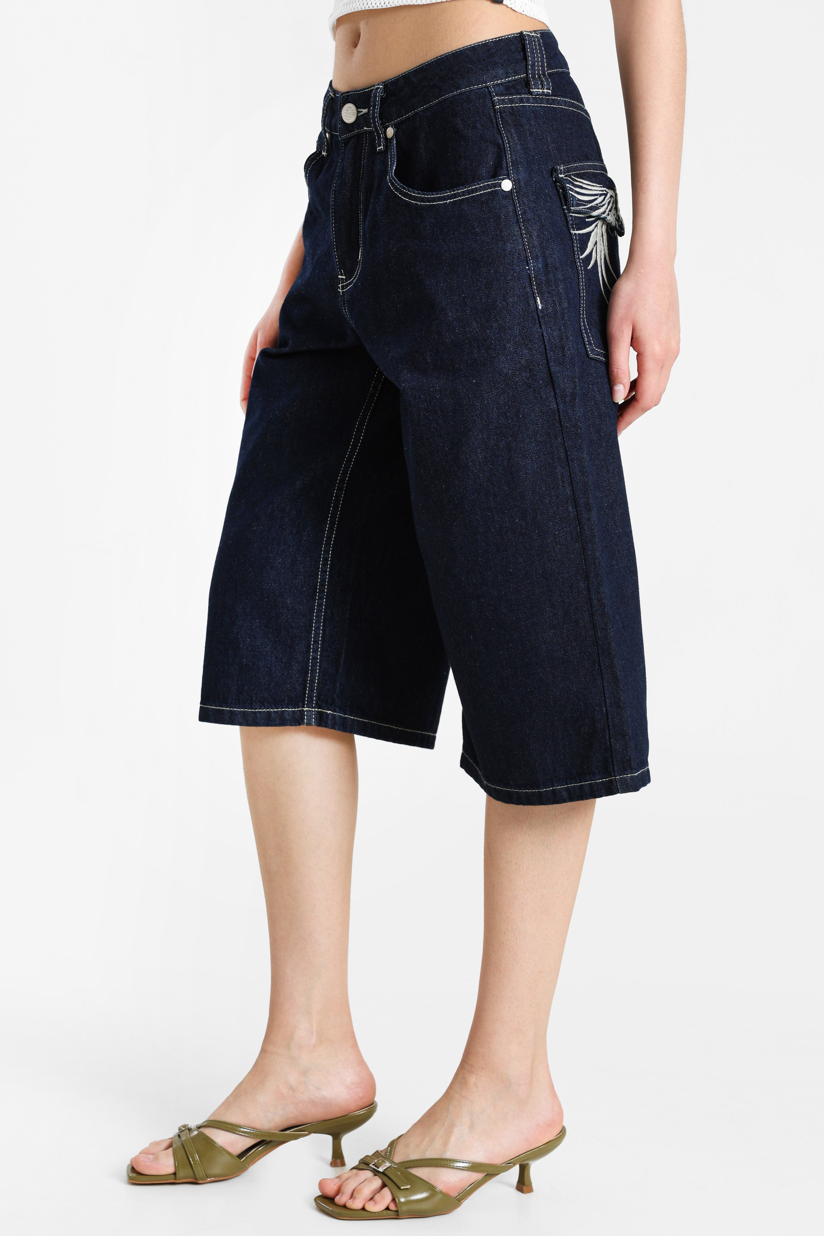 Bermuda in denim - Bleu foncé