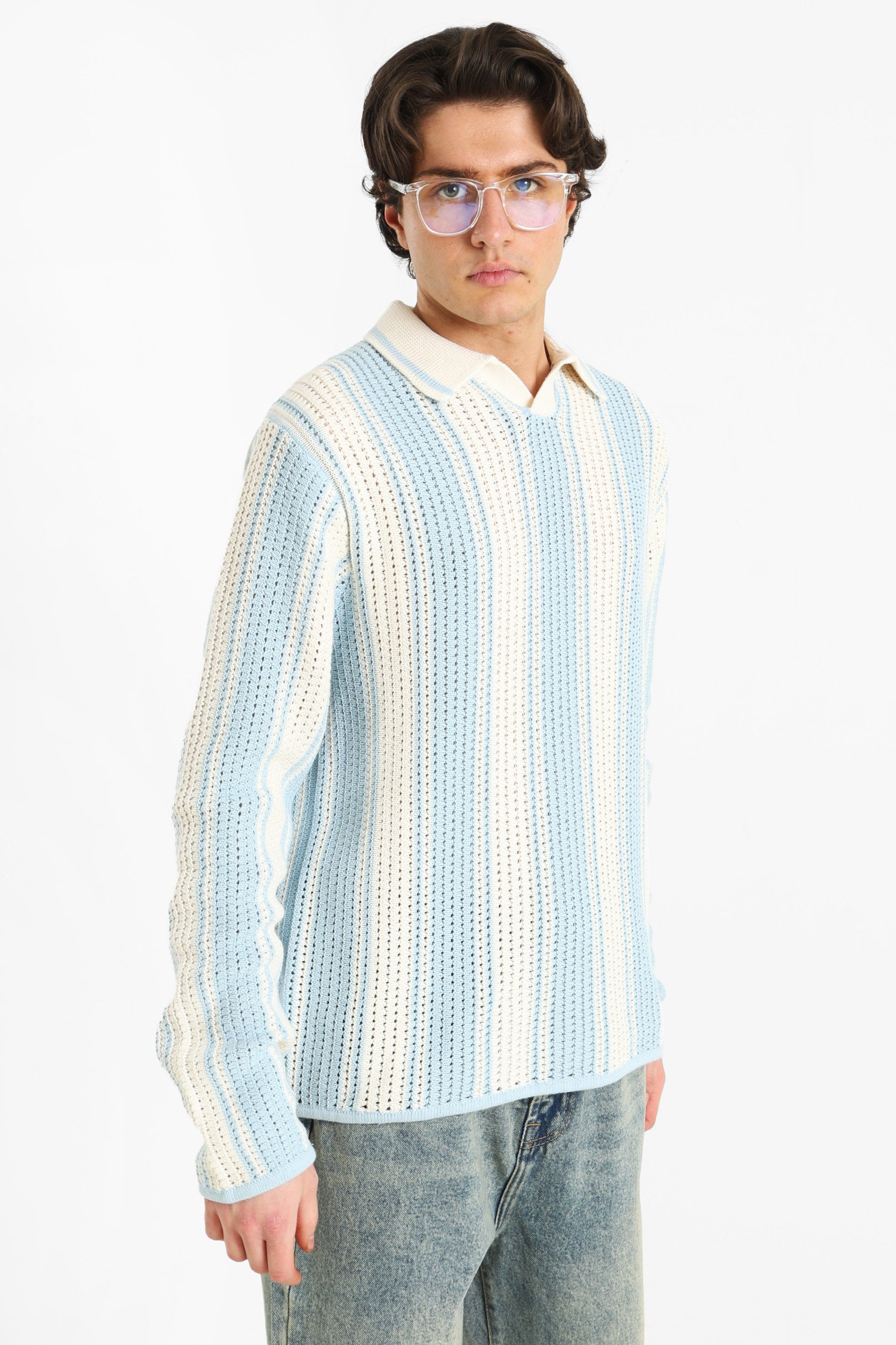 Strickpullover - Cashmere Blue + Sea Salt