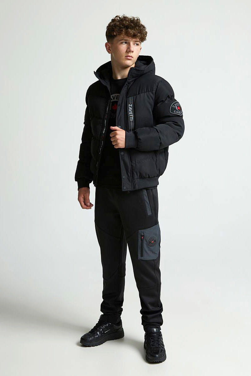 Zovetio Puffer Bomberjacke - Jet Black
