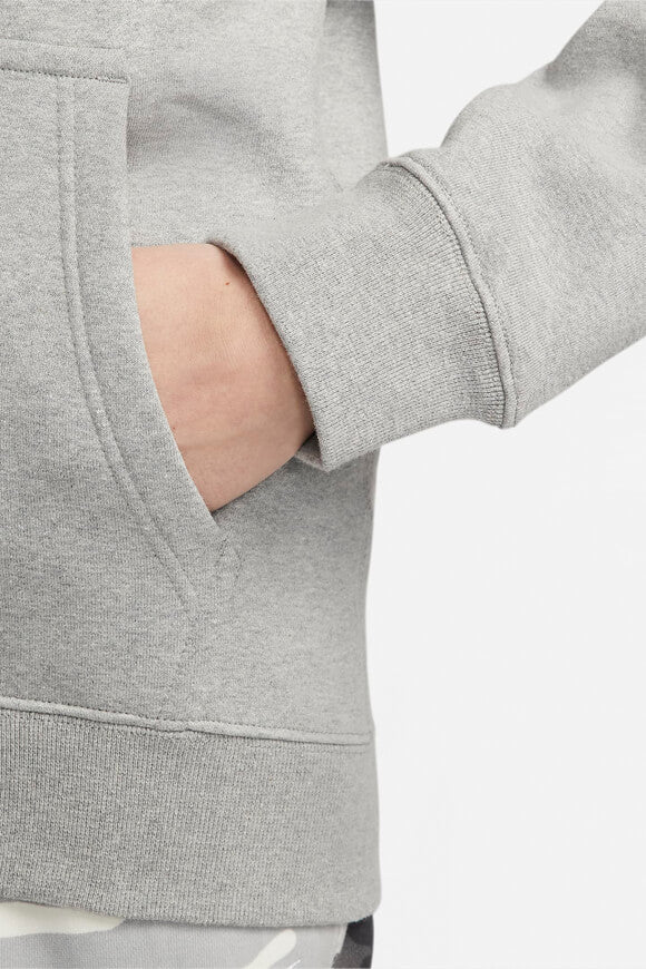 Solo Swoosh zip-up hoodie sweatshirt - Dark Grey Heather