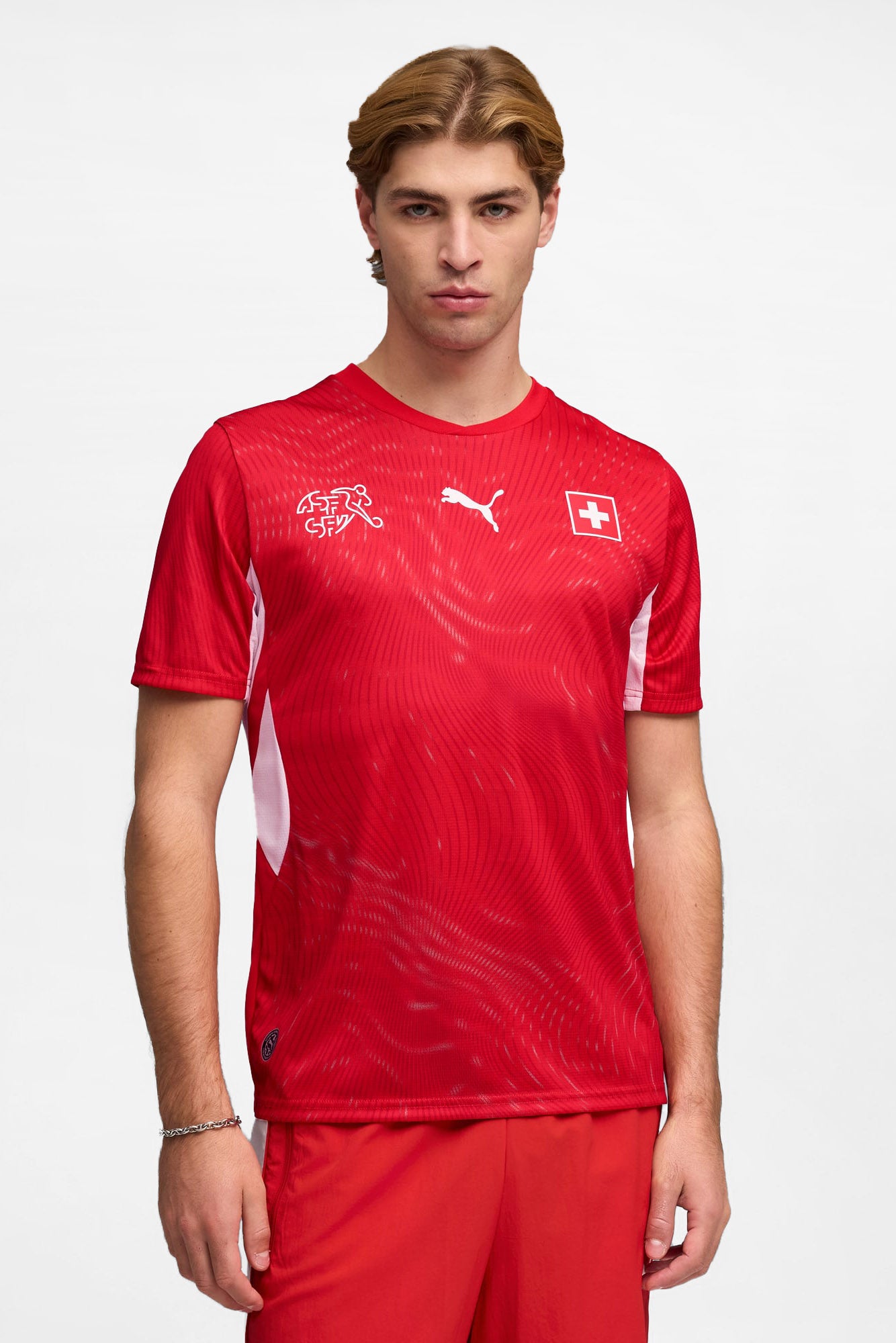 Schweiz Jersey T-Shirt - Red + White