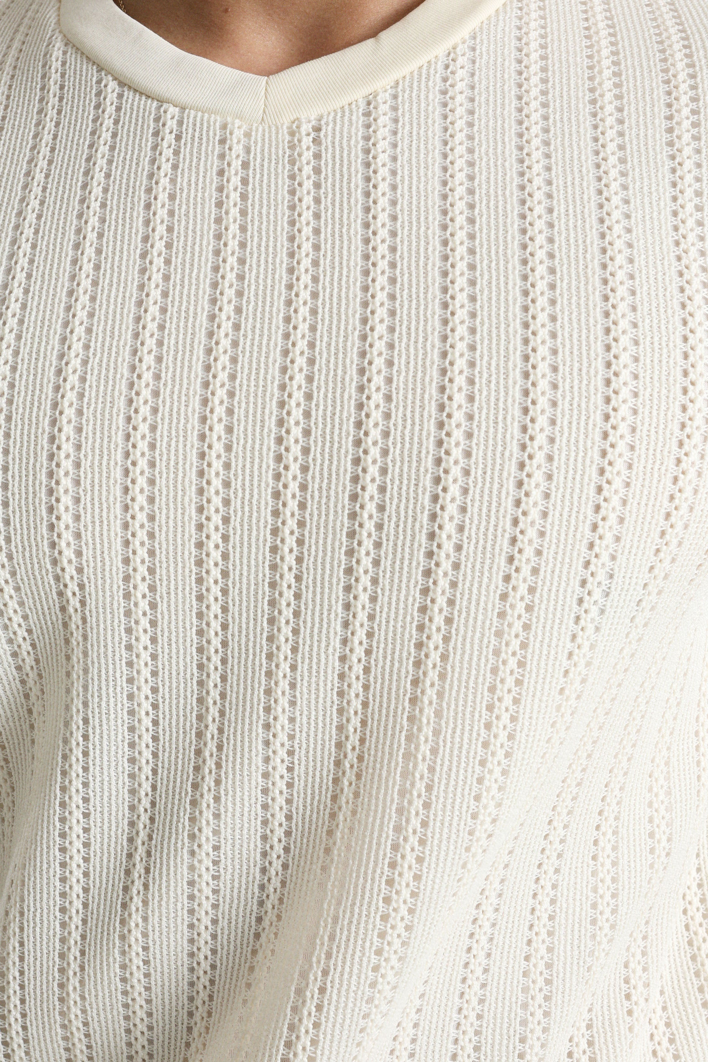 Débardeur en tissu structuré - Offwhite