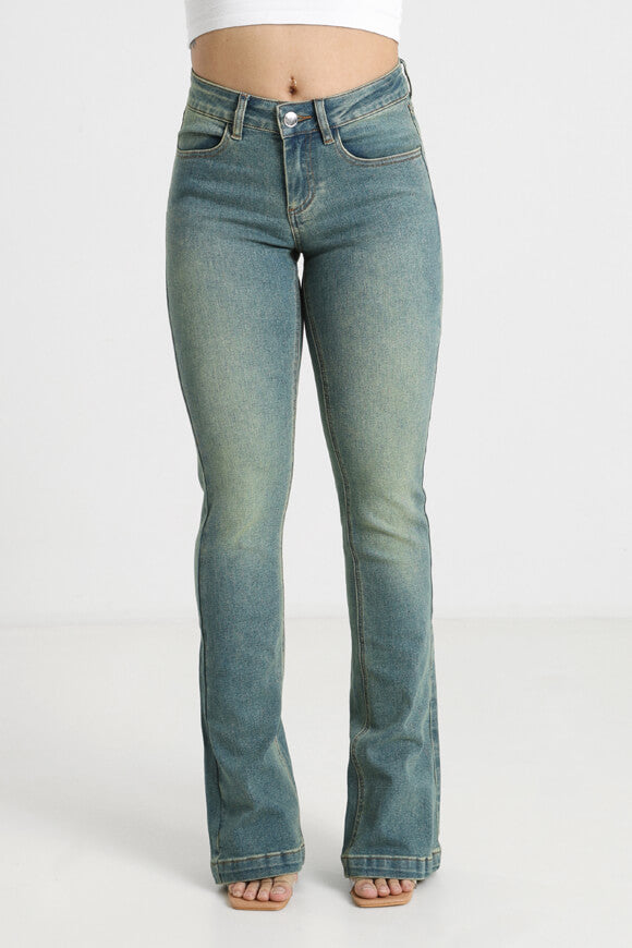 Flare Jeans - Gewaschen Blau