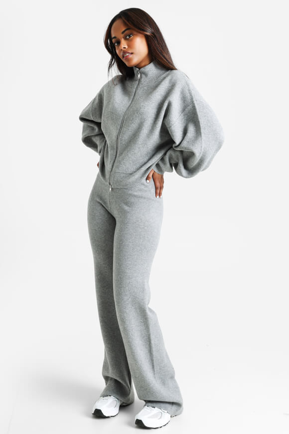 Strickjacke - Grau meliert