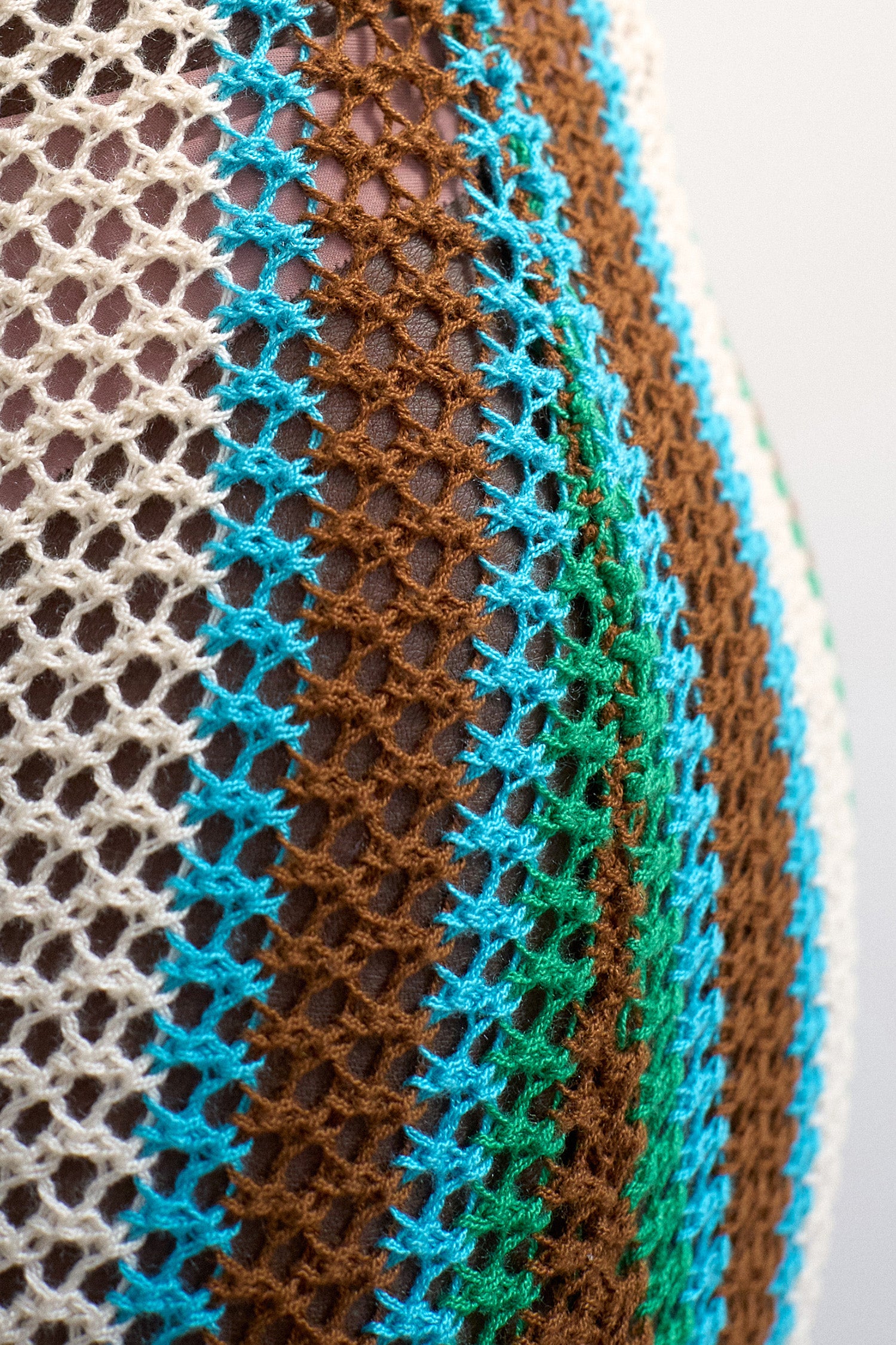TSINGVILD jupe longue en crochet - Classic Blue + Brown