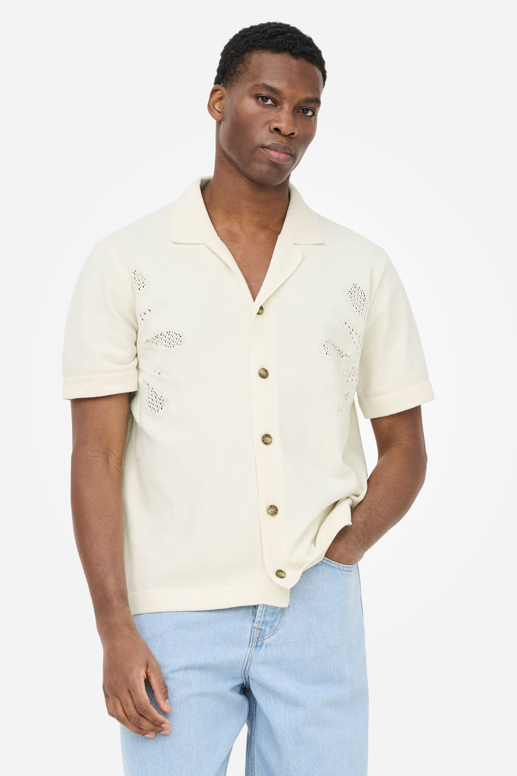 ONSJAM chemise en velours côtelé - Egret