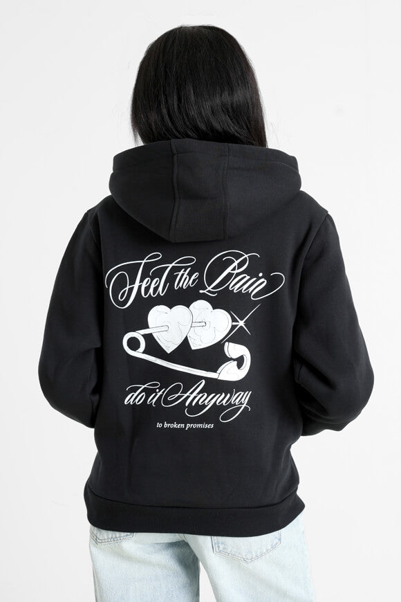 Feel The Pain Kapuzensweatjacke - Black