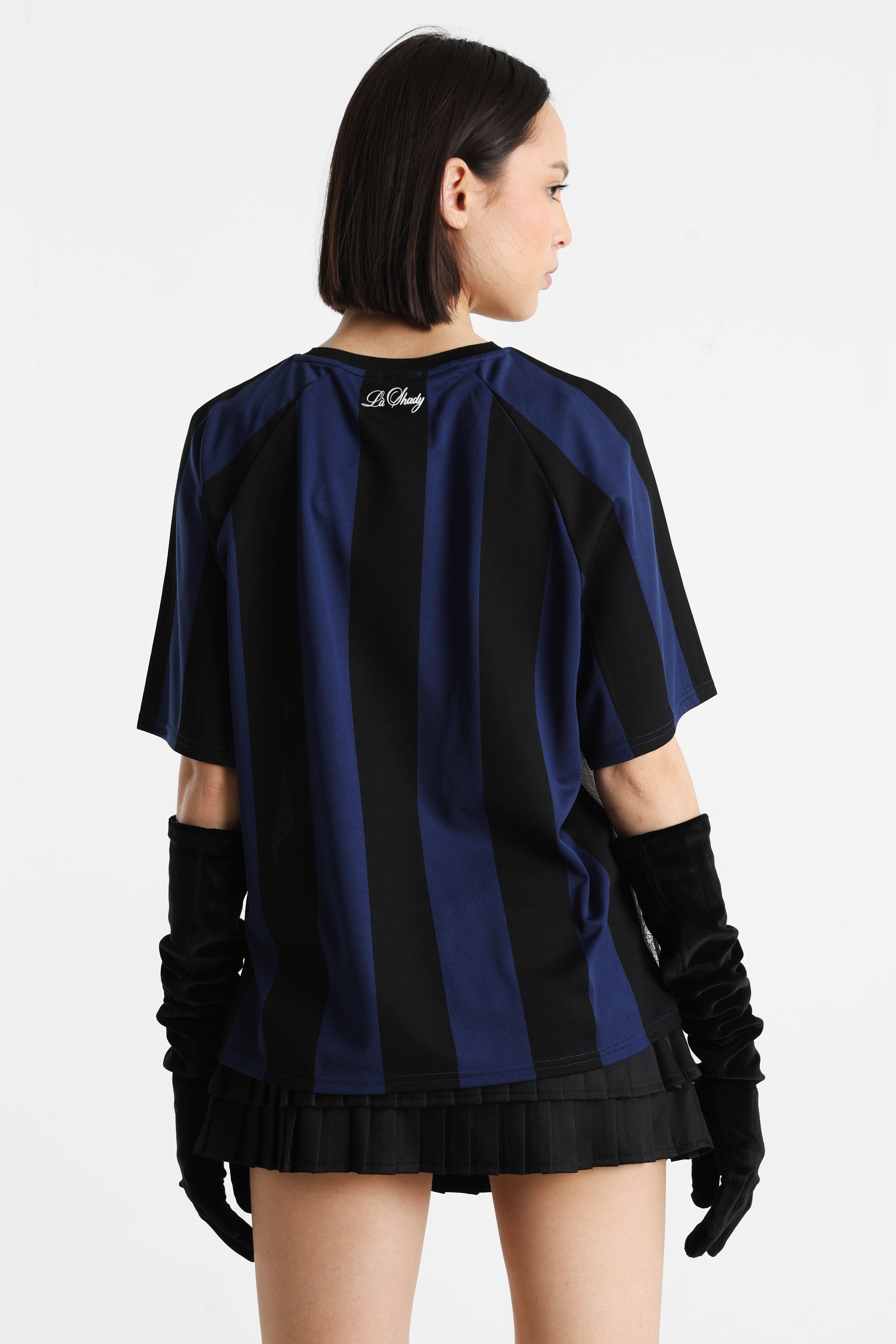 Oversize T-Shirt - Blau + Schwarz