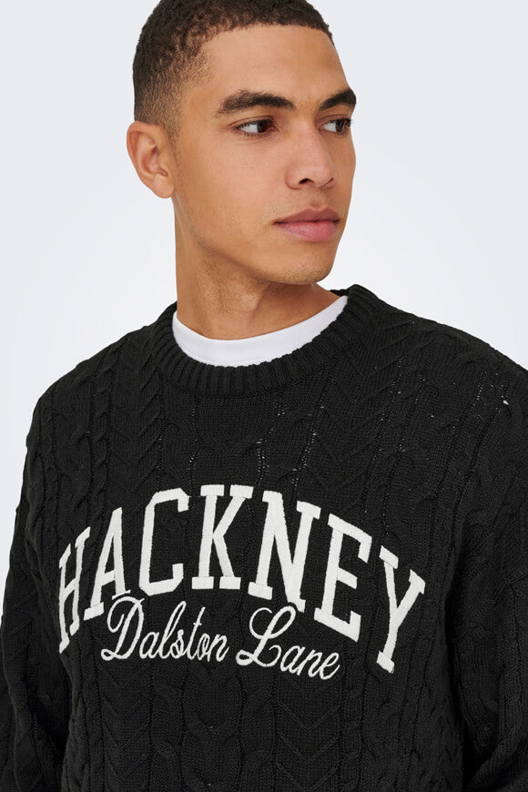 ONSMACK thick knit sweater - Black