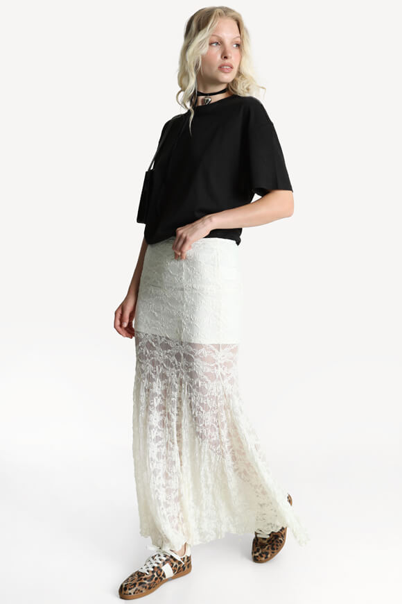 Maxi Spitzenrock - Offwhite