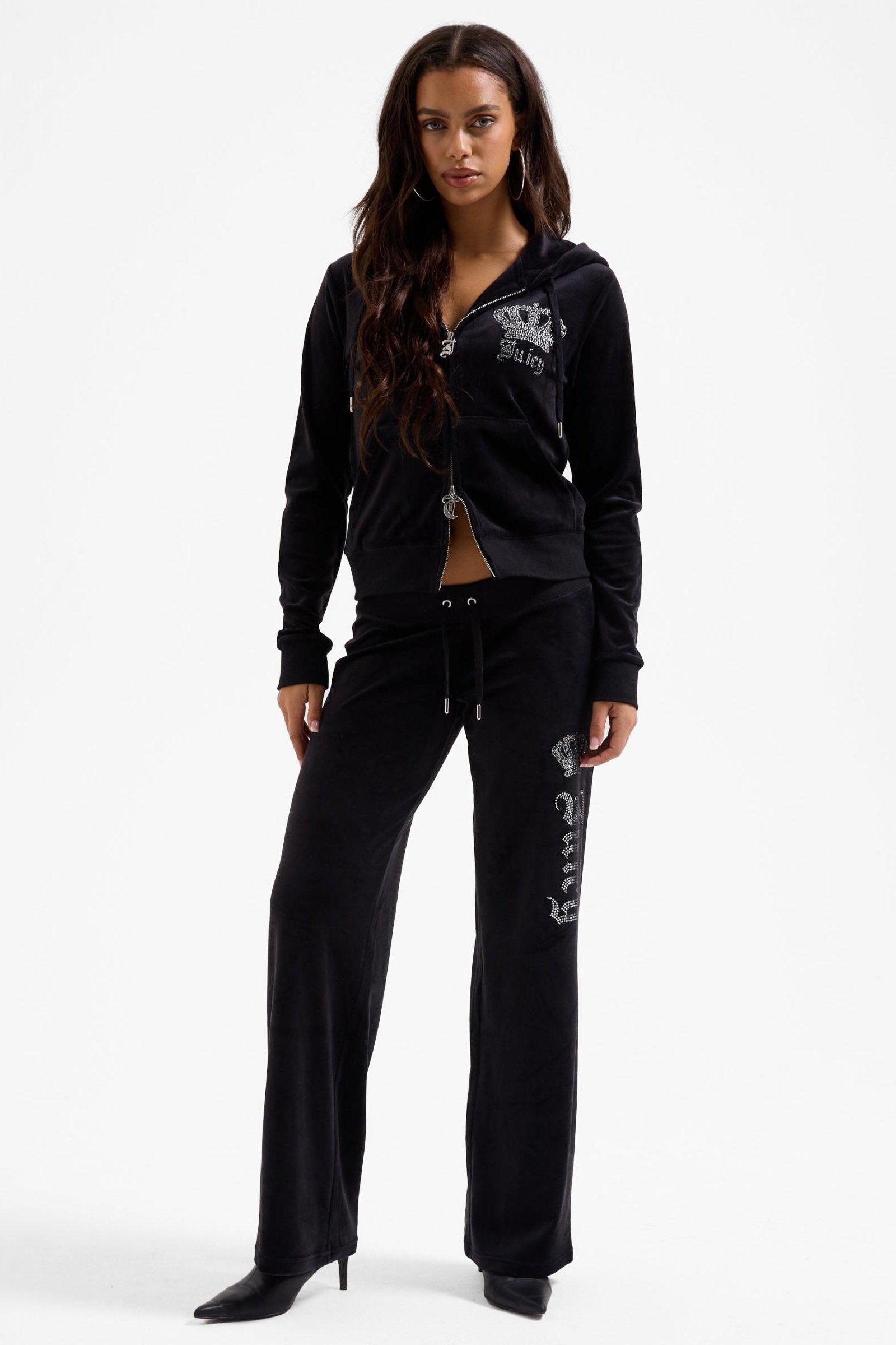 Gothic Samt Hose - Black