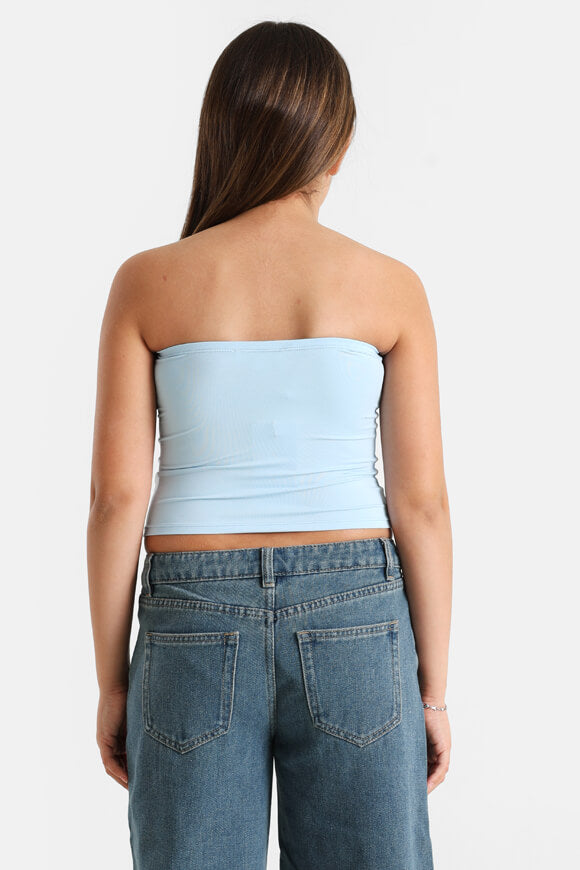 Bandeau crop top - light blue