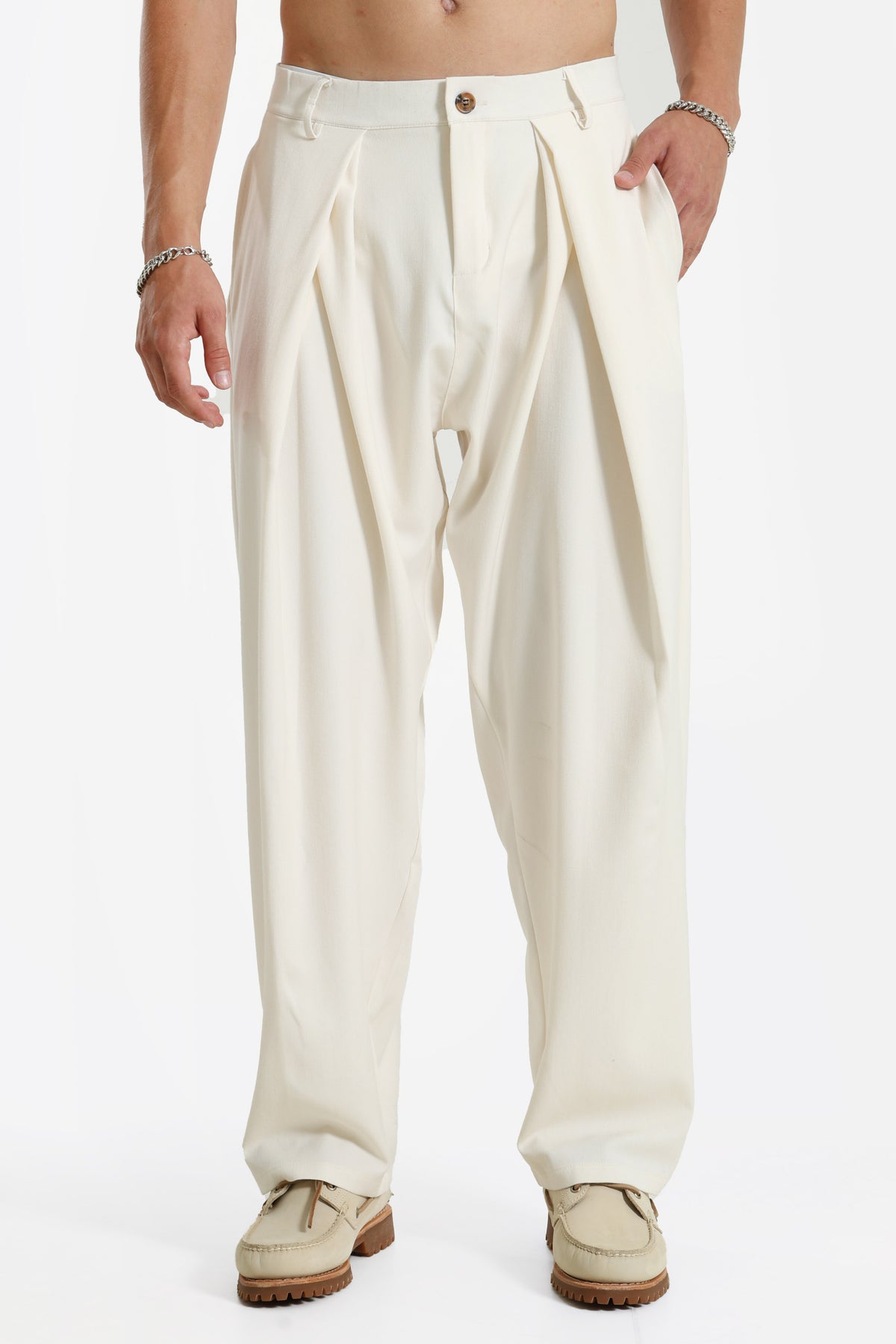 Pantalone in tessuto - Light Beige