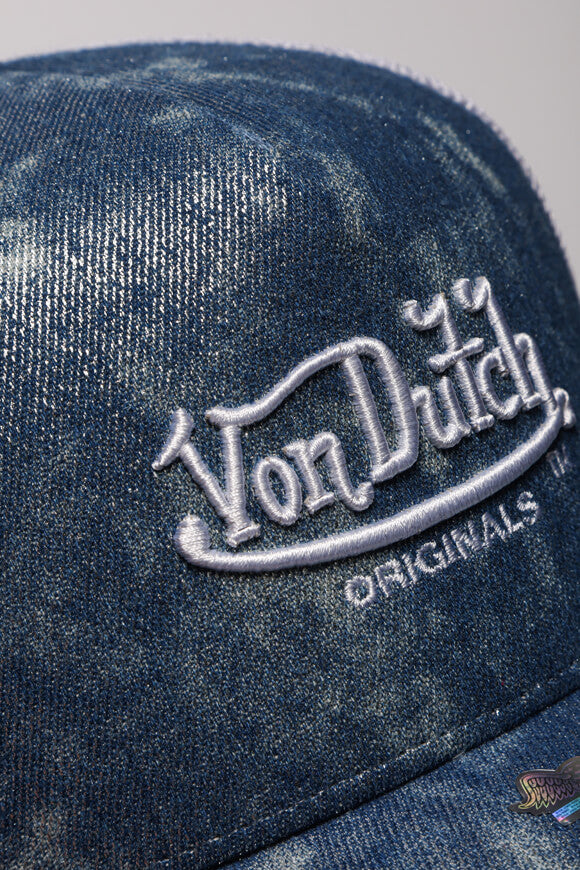 Newark Trucker Cap / Snapback - Denim Blue + White