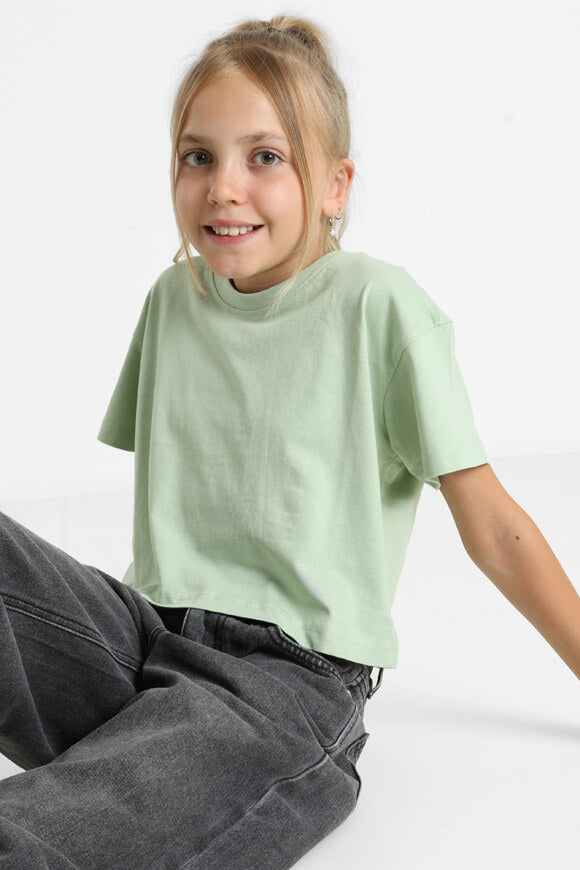 T-shirt crop - vert clair