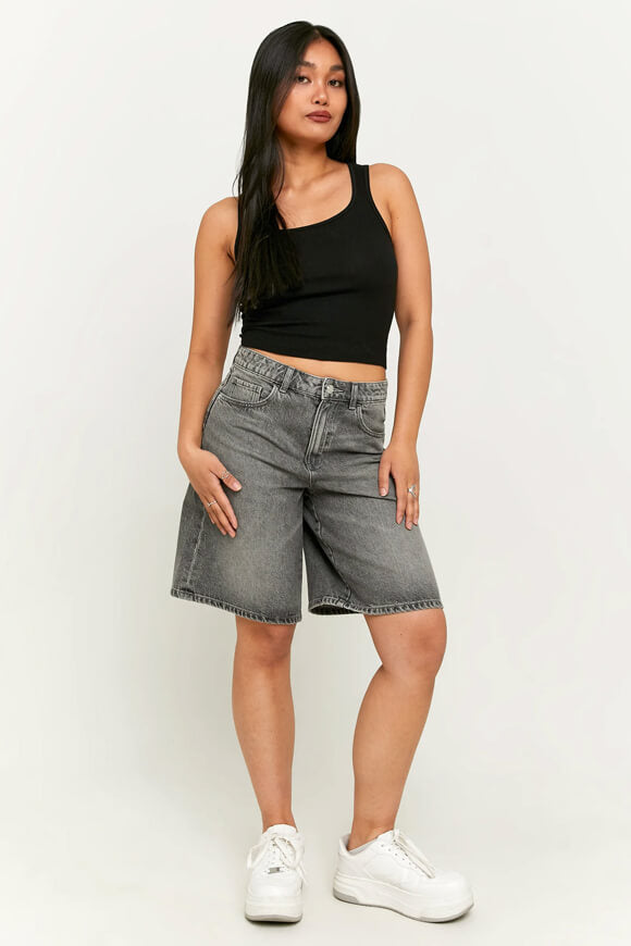 Denim shorts - Grey denim