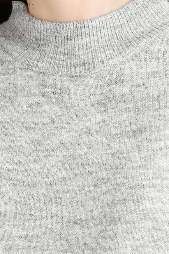 Knitted sweater - mottled gray