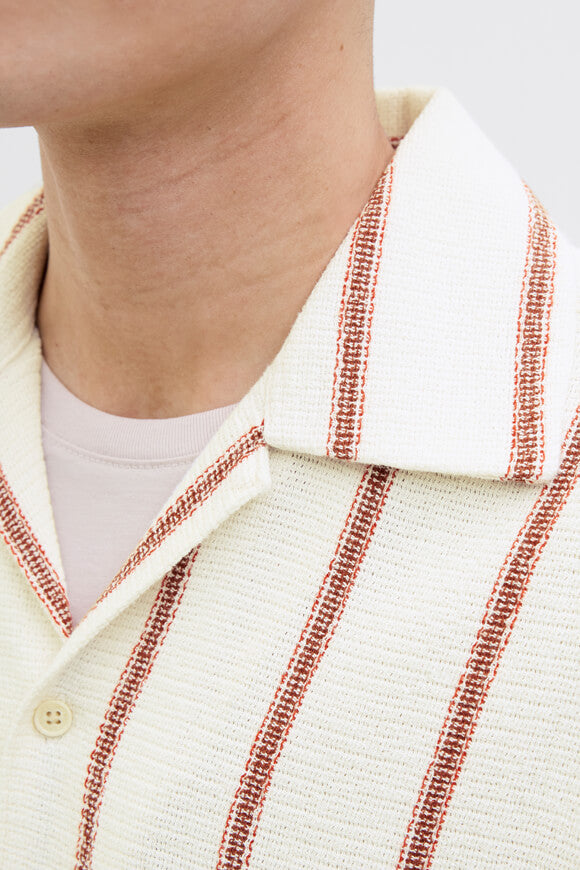 JORCOBA loose shirt in structured fabric - Arabian Spice