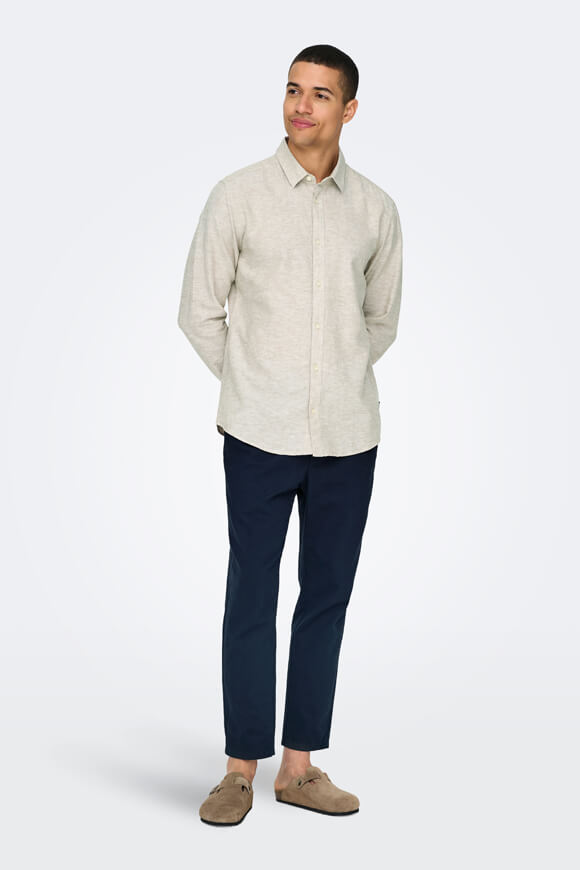 ONSCAIDEN Camicia in lino - Chinchilla