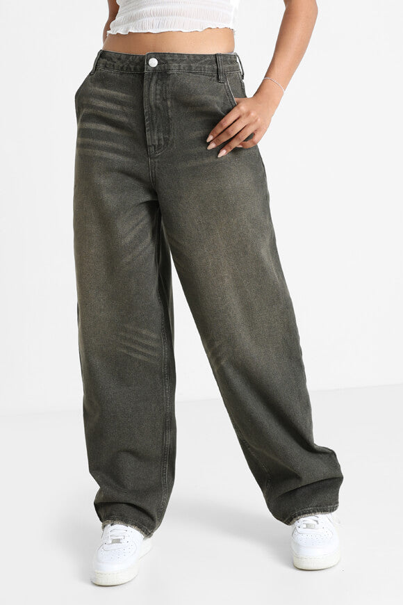 Baggy Jeans - Gewaschen Schwarz