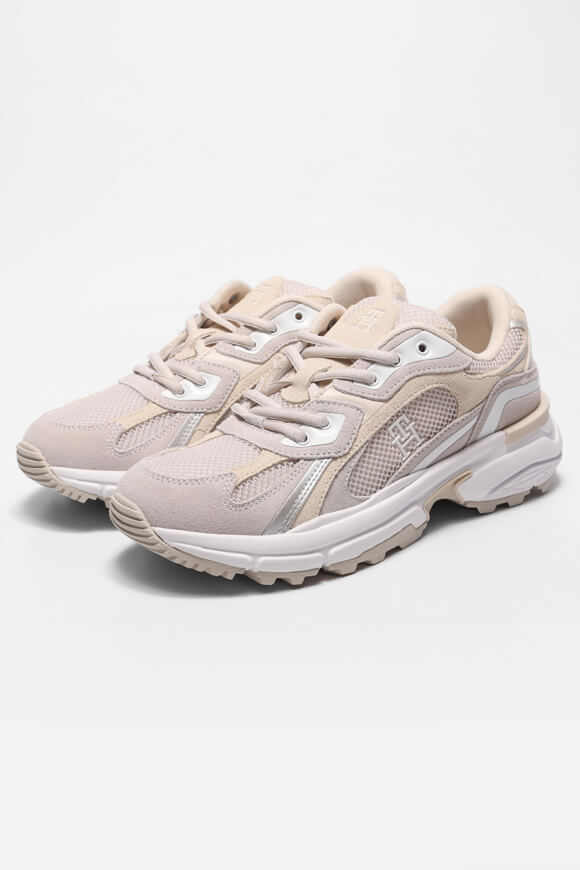 TH Modern Rugged Runner Sneaker - Light Grey + Beige + White