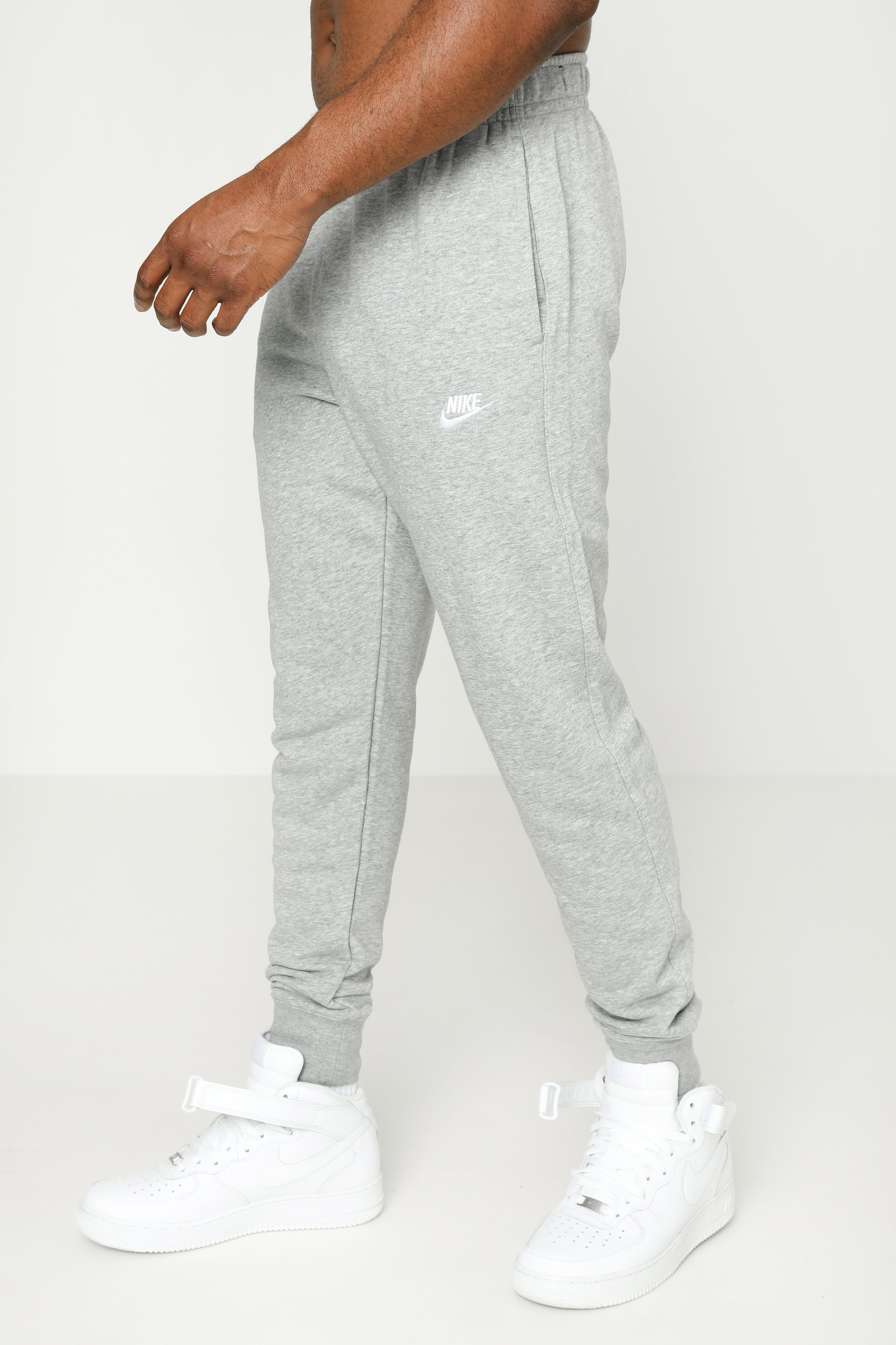 Sweathose - Grau meliert + Weiss
