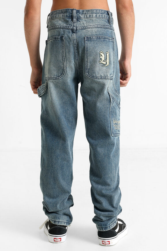 Baggy Fit Jeans - Medium Blau Used