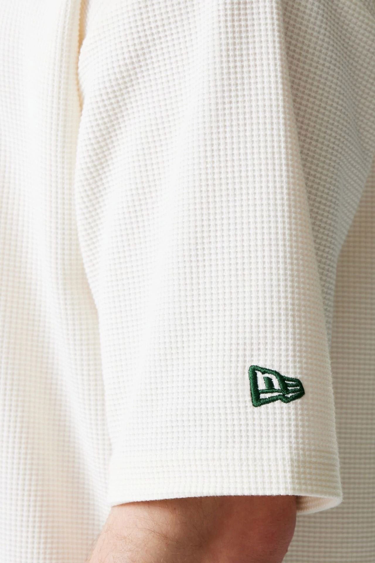 T-Shirt mit Waffelstruktur - Off White