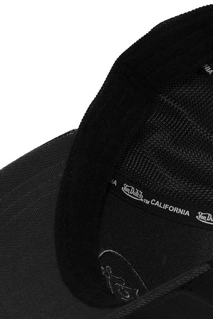 Trucker cap in velvet / snapback - Black