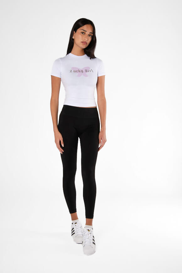 Lucky Girl Baby Crop T-Shirt - Lilac