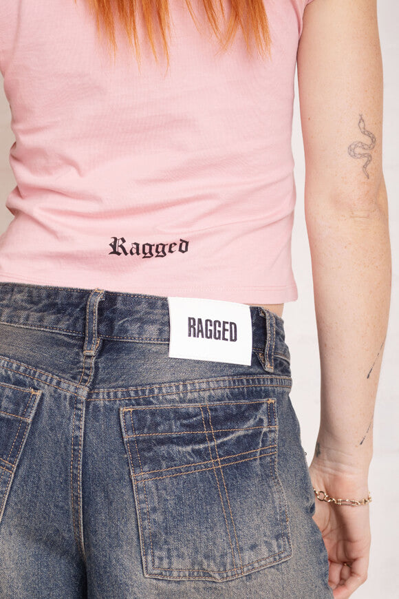 Heart Baby Crop T-Shirt - Pink