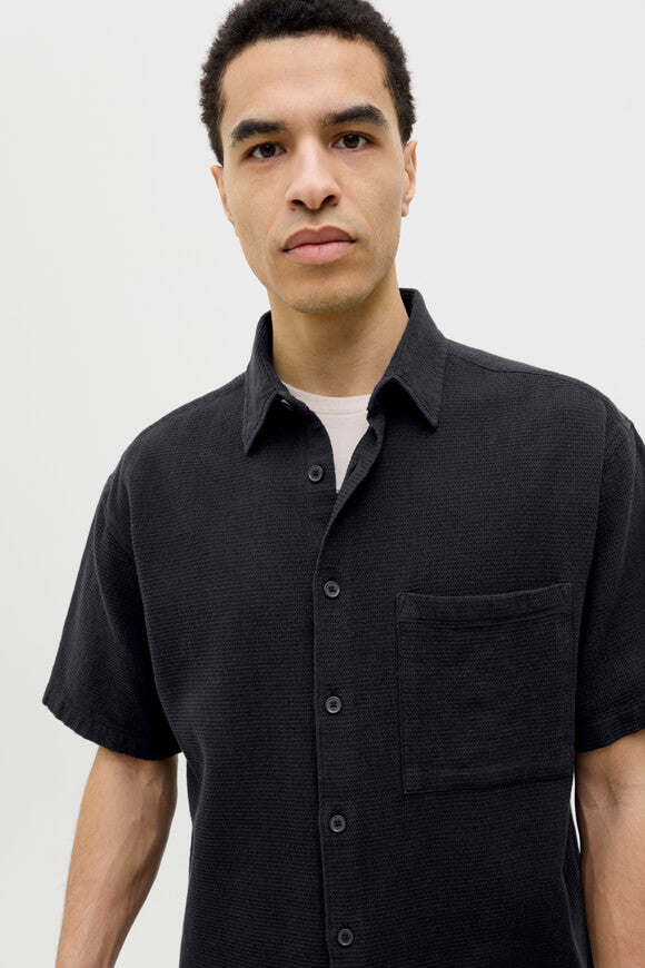 JCODYNAMIC chemise ample gaufrée - Black