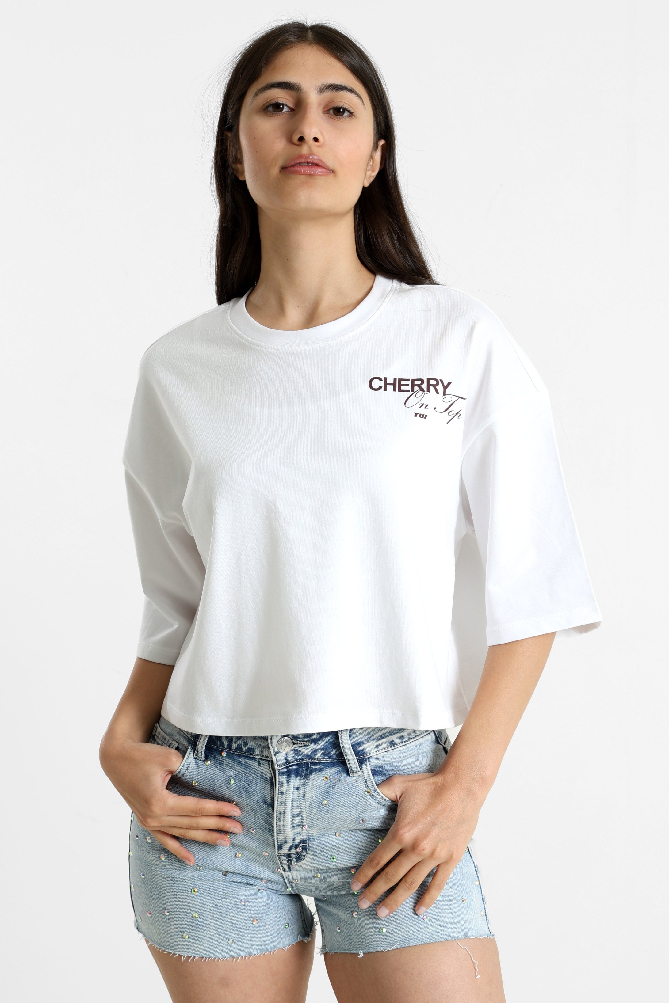 Crop T-Shirt - White