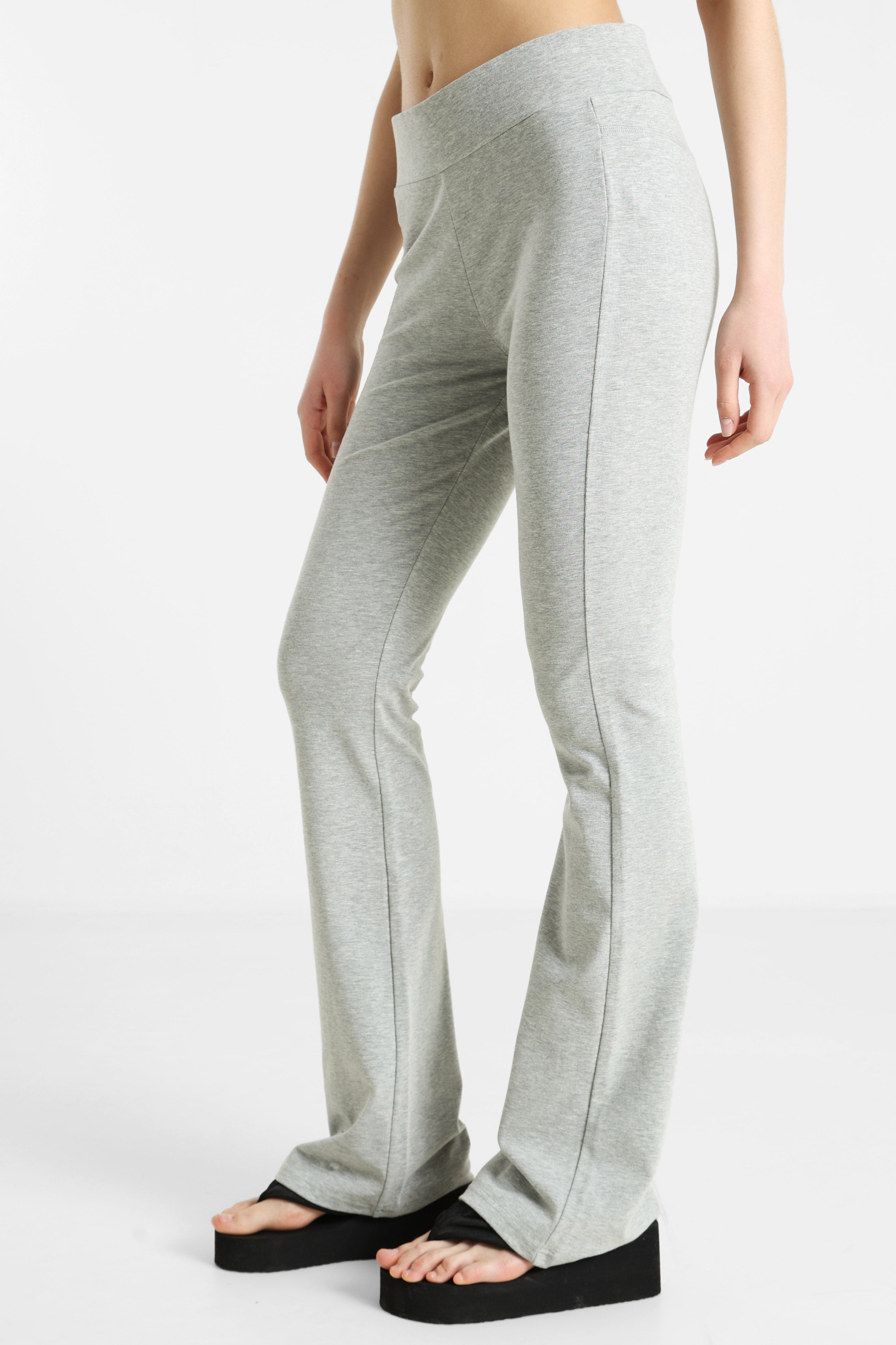 Flare Leggings - Grau meliert