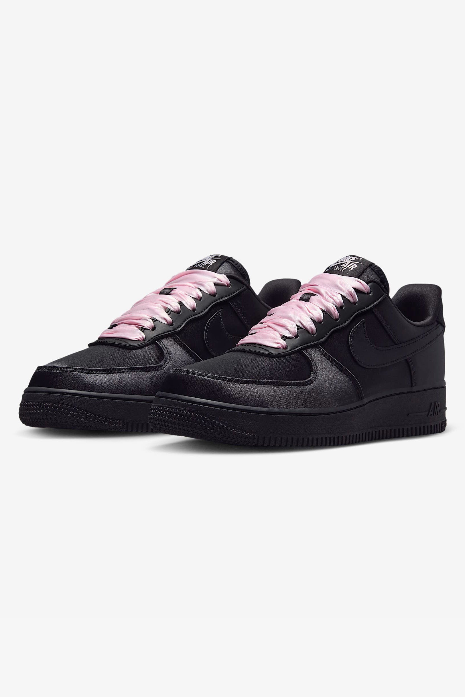 Air Force 1 '07 LV8 Satin Sneaker - Black + Pink Ice