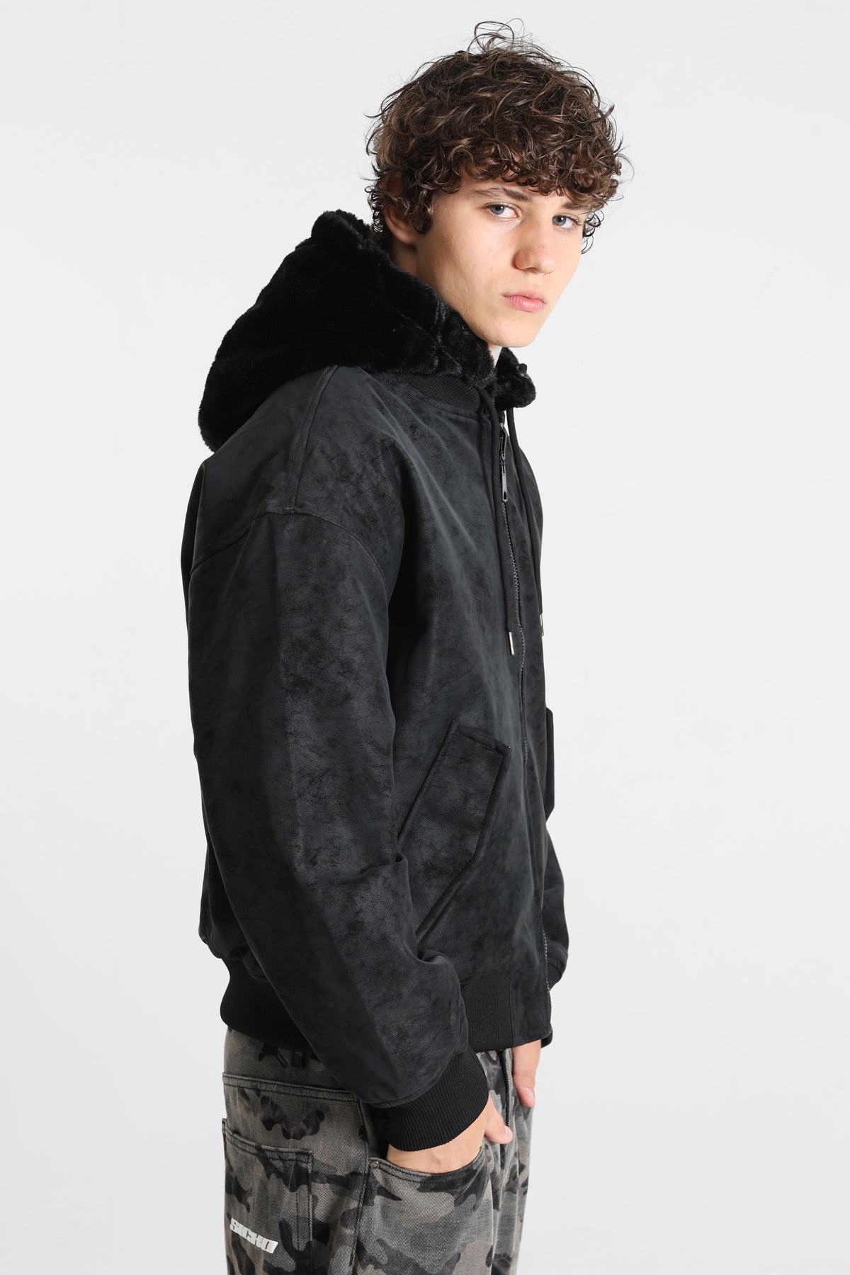 Wende-Bomberjacke - Black