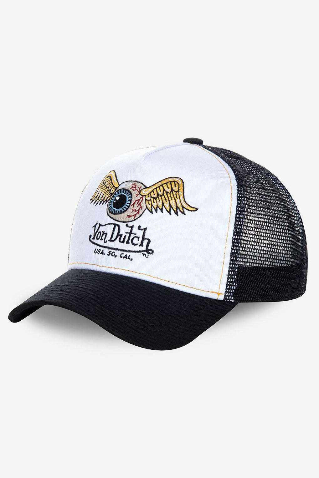 Casquette trucker / snapback - Black + White