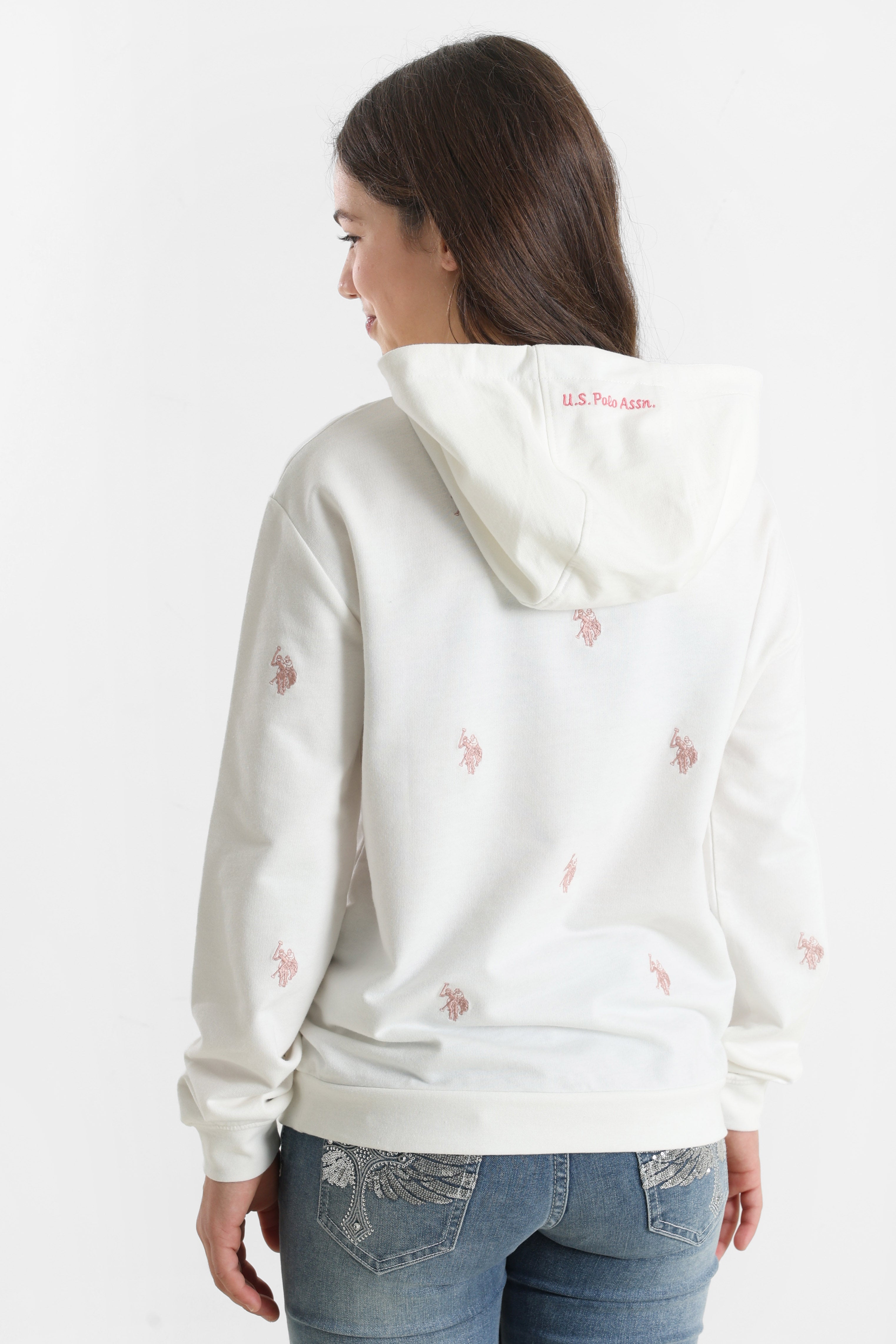 Felpa con cappuccio Oliv - Offwhite