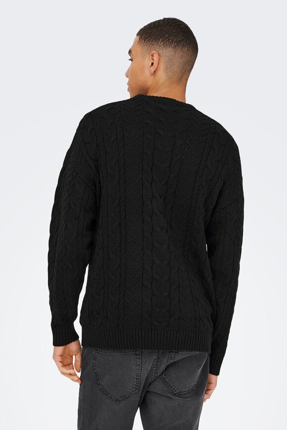 ONSMACK thick knit sweater - Black