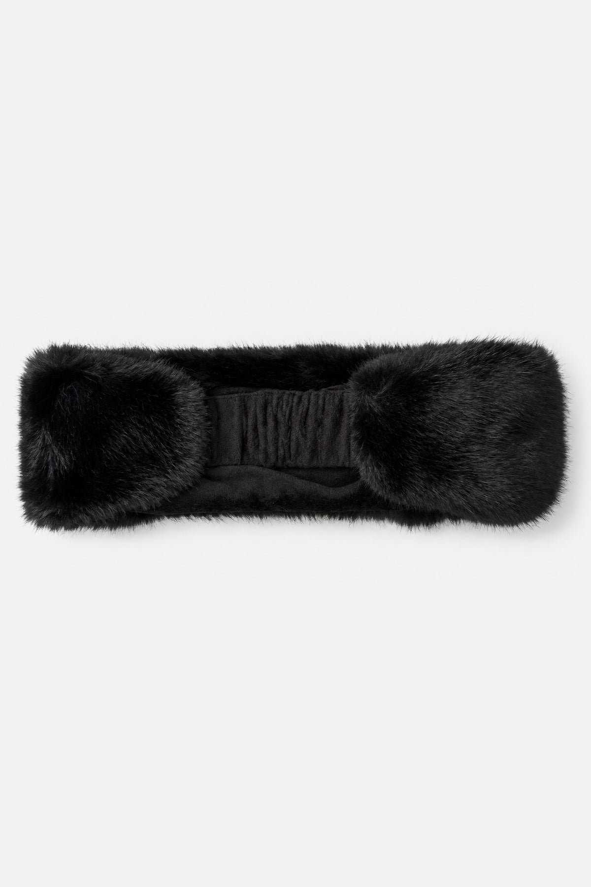 Kunstfell Stirnband - Black