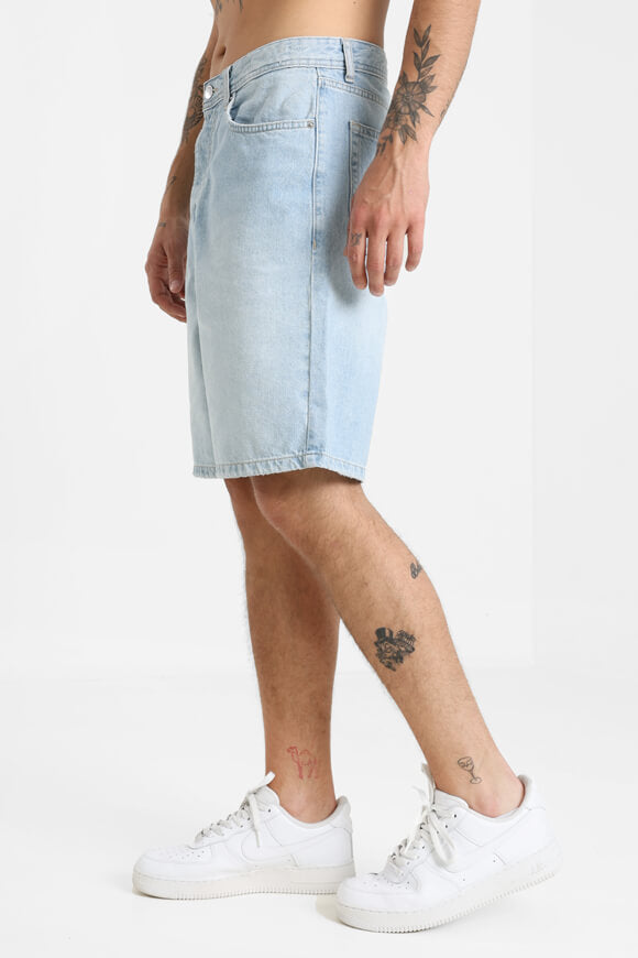Shorts in denim sbiadito - Light Blue Denim