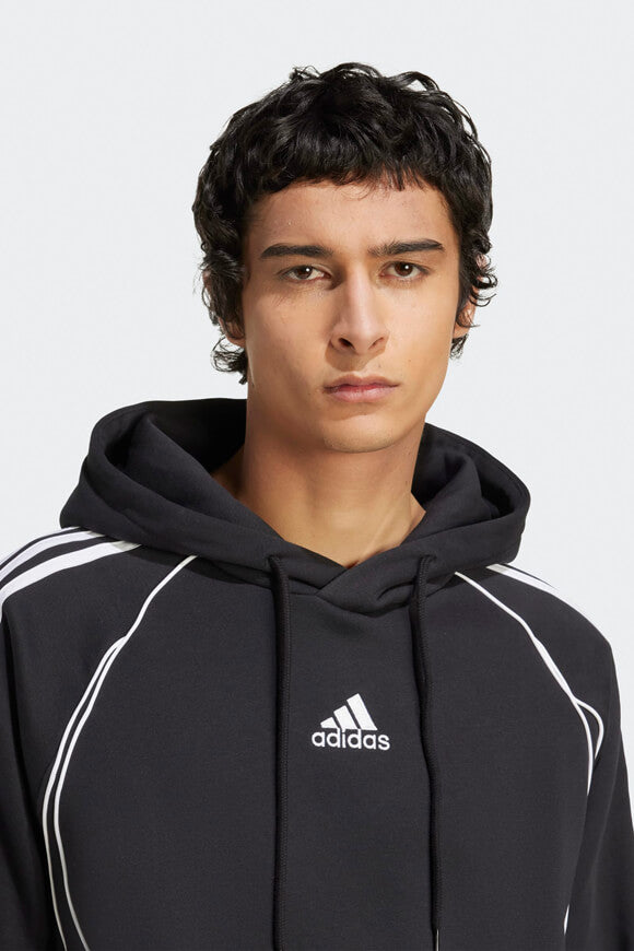 Teamgeist Kapuzensweatshirt - Black + White