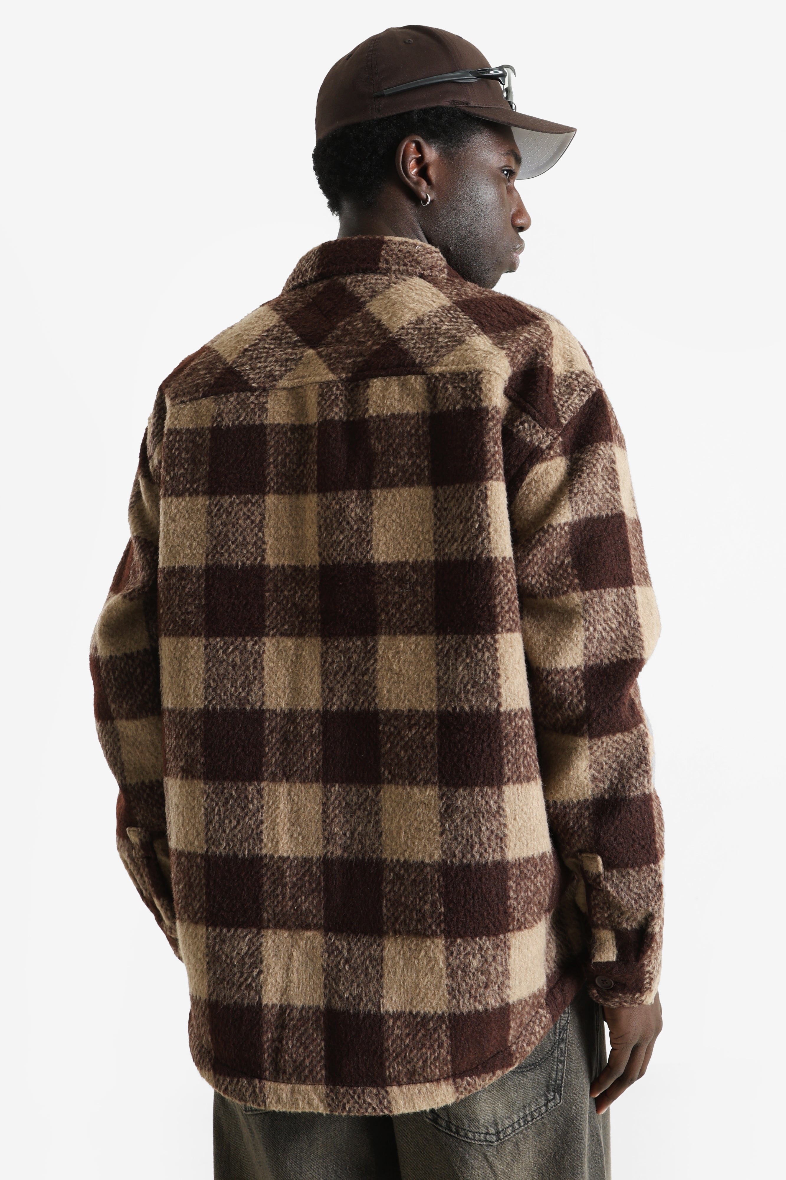 Surchemise ample - Rich Brown + Buffalo Check